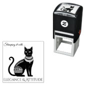 Tampon Auto-encreur Élégance et attitude des chats égyptiens (En situation)