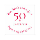 Tampon Auto-encreur Elegant 50 & Fabulous Circular Celebration Design (Design)