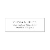 Tampon Auto-encreur Elegant Black Minimalist Address (Design)