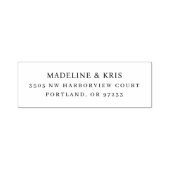 Tampon Auto-encreur Elegant Black Typographic (Design)