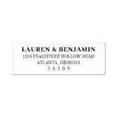 Tampon Auto-encreur Elegant Black Typographic (Design)