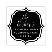 Tampon Auto-encreur Elegant Bohemian Calligraphy Adresse de retour (Design)