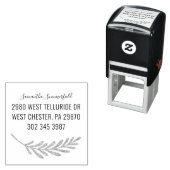 Tampon Auto-encreur Elegant Botanical Return Adresse (En situation)