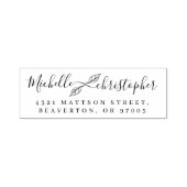 Tampon Auto-encreur Élégant Botanique Chic Mariage Retour Adresse pers (Design)