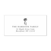 Tampon Auto-encreur Elegant Bow, Holiday Family Adresse (Design)