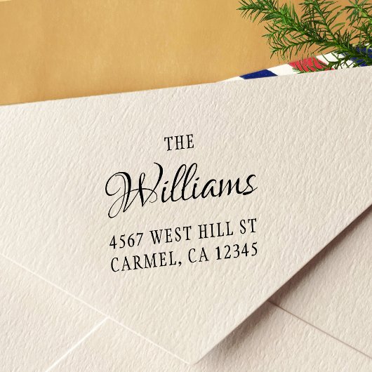 Tampon Auto-encreur Élégant Carré Adresse de retour auto-écriture Timb