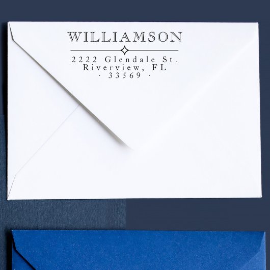 Tampon Auto-encreur Elegant Classic Custom Family Adresse de retour