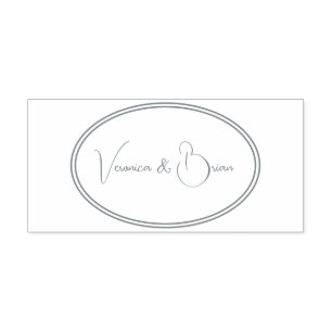 Tampon Auto-encreur Elegant Dusty Navy Blue Collection mariée et marié