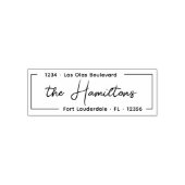 Tampon Auto-encreur Élégant élégant Signature Famille Adresse de retou (Design)
