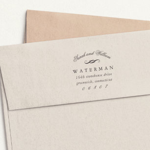 Tampon Auto-encreur Elegant Flourish Adresse de Retour