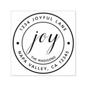 Tampon Auto-encreur Elegant Joy Round Return Adresse (Design)