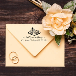 Tampon Auto-encreur Elégant Las Vegas Destination Mariage