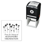 Tampon Auto-encreur Élégant Long Stem Roses Nom du livre (En situation)