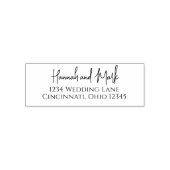 Tampon Auto-encreur Élégant Mariage d'adresse de retour simple et élég (Design)