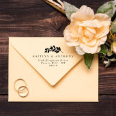 Tampon Auto-encreur Élégant Mariage Eucalyptus