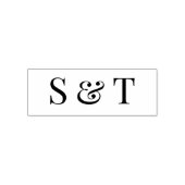 Tampon Auto-encreur Élégant Mariage Monogram Ampersand (Design)