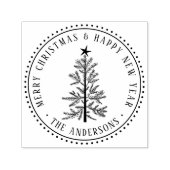 Tampon Auto-encreur Elegant Merry Christmas & Happy New Year (Design)