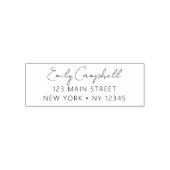 Tampon Auto-encreur Élégant minimal stylish Typographie Adresse de ret (Design)