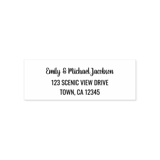 Tampon Auto-encreur Elegant Modern Calligraphy Label for Couples (Design)