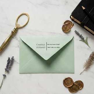 Tampon Auto-encreur Elegant Modern Script Return Address 