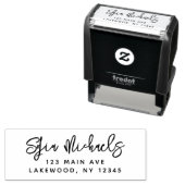 Tampon Auto-encreur Elegant Modern Script Stylish Minimalist Girly (En situation)