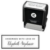 Tampon Auto-encreur Élégant Moderne Fait Main avec Amour (En situation)