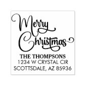 Tampon Auto-encreur Élégant moderne Joyeux Noël personnalisé famille (Design)