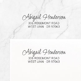 Tampon Auto-encreur Élégant moderne manuscrit 10a | Adresse de retour