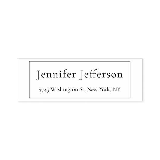 Tampon Auto-encreur Élégant Moderne Simple Professionnel (Design)