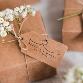 Tampon Auto-encreur Elegant Monogram Heart Couple Initials Wedding