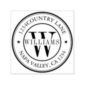 Tampon Auto-encreur Élégant Monogramme Adresse de retour Self-ink (Design)