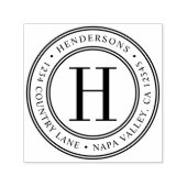 Tampon Auto-encreur Élégant monogramme | Créez votre propre adresse de (Design)