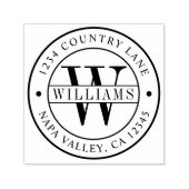 Tampon Auto-encreur Élégant monogramme | Créez votre propre adresse de (Design)