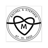 Tampon Auto-encreur Élégant Monogramme De Mariage (Design)