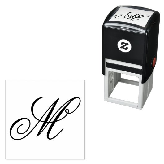 Tampon Auto-encreur Élégant Monogramme initial (En situation)