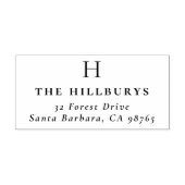 Tampon Auto-encreur Élégant Monogramme simple Adresse de retour (Design)