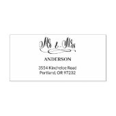 Tampon Auto-encreur Elegant Mr & Mrs - Calligraphie avec Serif Font (Design)
