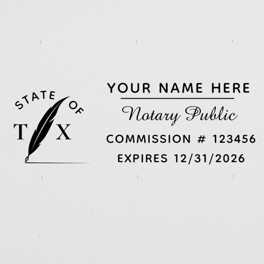 Tampon Auto-encreur   Elegant Notary Public Custom 