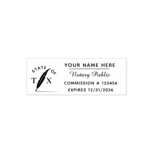 Tampon Auto-encreur   Elegant Notary Public Custom  (Design)