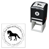 Tampon Auto-encreur Élégant Ranch Ranch Round Adresse de retour (En situation)