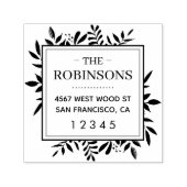 Tampon Auto-encreur Elégant Rustic Carré Adresse de retour (Design)