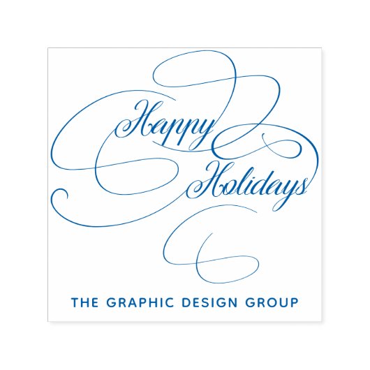 Tampon Auto-encreur Elégant script calligraphie joyeuses vacances (Design)