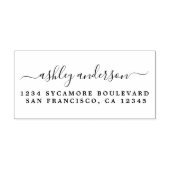 Tampon Auto-encreur Élégant Script Calligraphie Nom Adresse de retour (Design)