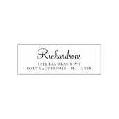 Tampon Auto-encreur Élégant script de réchauffage domestique Adresse d (Design)