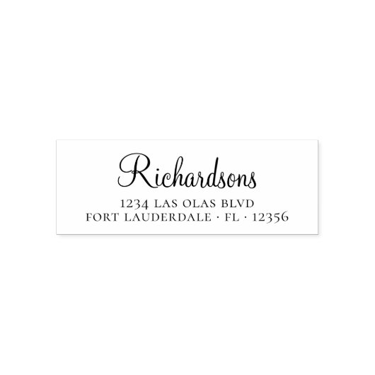 Tampon Auto-encreur Élégant script de réchauffage domestique Adresse d (Design)