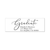 Tampon Auto-encreur Élégant Script Graduation Adresse de retour (Design)