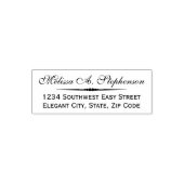 Tampon Auto-encreur Élégant Script personnalisé Adresse de retour Timb (Design)