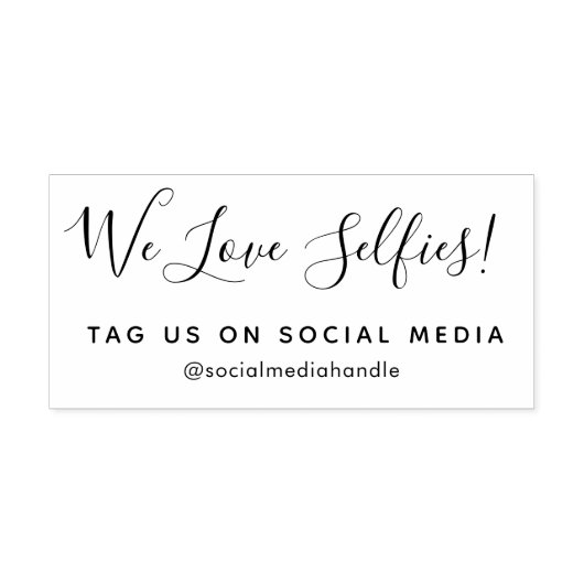 Tampon Auto-encreur Élégant script personnalisé médias sociaux (Design)