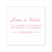 Tampon Auto-encreur Élégant Script Personnalisé Noms Mariage Adresse d (Design)