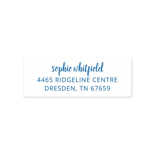 Tampon Auto-encreur Élégant Script Professional Adresse de retour (Design)